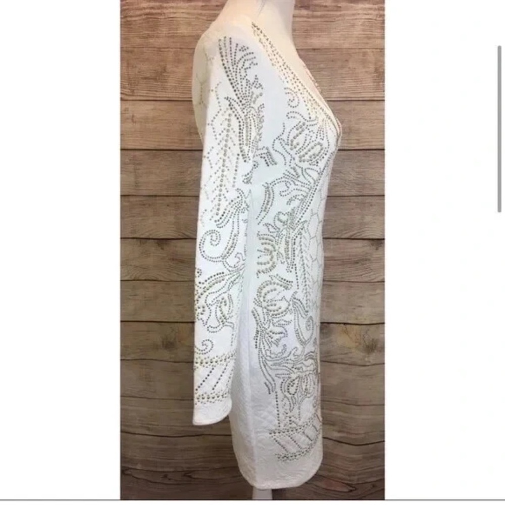 Venus white gold studded cocktail dress - Picture 5 of 8